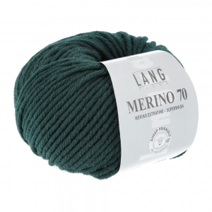 Lang Yarns Merino 70 - Pelote de 50 gr - Coloris 0218 Vert Foncé