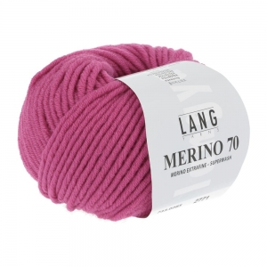 Lang Yarns Merino 70 - Pelote de 50 gr - Coloris 0285 Pink