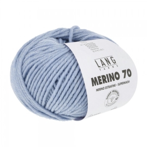 Lang Yarns Merino 70 - Pelote de 50 gr - Coloris 0320 Ciel Mélangé