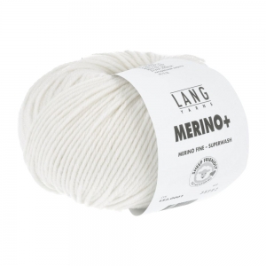 Lang Yarns Merino+ - Pelote de 50 gr - Coloris 0001 Blanc