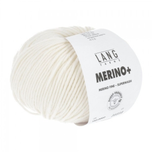 Lang Yarns Merino+ - Pelote de 50 gr - Coloris 0002 Écru