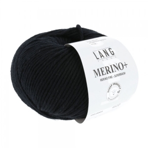 Lang Yarns Merino+ - Pelote de 50 gr - Coloris 0004 Noir