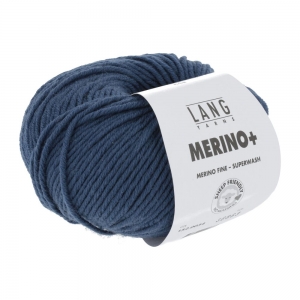 Lang Yarns Merino+ - Pelote de 50 gr - Coloris 0034 Bleu Fumée