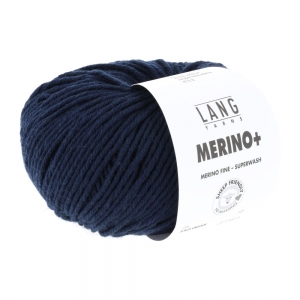 Lang Yarns Merino+ - Pelote de 50 gr - Coloris 0035 Bleu Marine