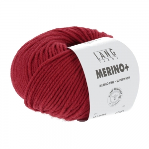 Lang Yarns Merino+ - Pelote de 50 gr - Coloris 0060 Rouge