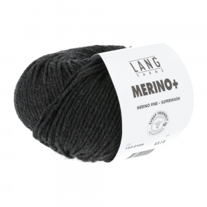 Lang Yarns Merino+ - Pelote de 50 gr - Coloris 0105 Anthracite Mélangé