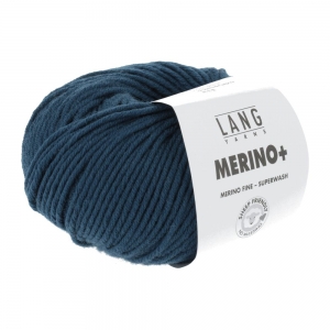 Lang Yarns Merino+ - Pelote de 50 gr - Coloris 0133 Bleu Acier