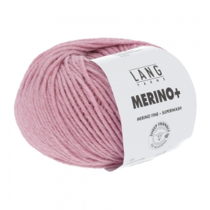 Lang Yarns Merino+ - Pelote de 50 gr - Coloris 0148 Rose Mélangé