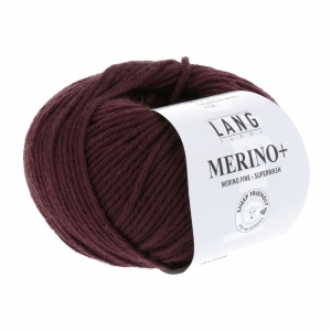 Lang Yarns Merino+ - Pelote de 50 gr - Coloris 0164 Bordeaux