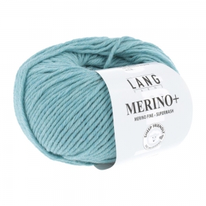 Lang Yarns Merino+ - Pelote de 50 gr - Coloris 0172 Aqua Mélangé