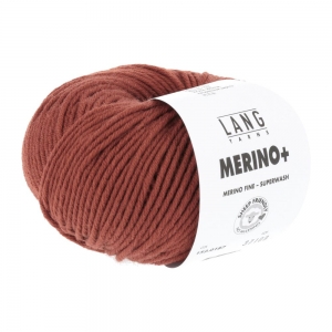 Lang Yarns Merino+ - Pelote de 50 gr - Coloris 0187 Brique