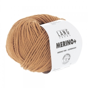 Lang Yarns Merino+ - Pelote de 50 gr - Coloris 0211 Cognac