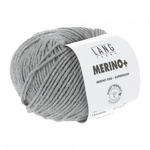 Lang Yarns Merino+ - Pelote de 50 gr - Coloris 0224 Gris Mélangé