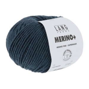 Lang Yarns Merino+ - Pelote de 50 gr - Coloris 0233 Pétrole Mélangé