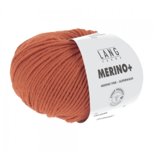 Lang Yarns Merino+ - Pelote de 50 gr - Coloris 0259 Mandarine