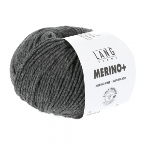 Lang Yarns Merino+ - Pelote de 50 gr - Coloris 0270 Gris Foncé Mélangé