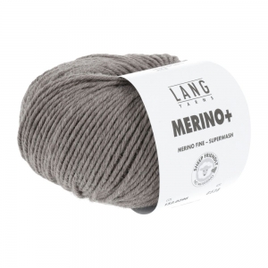 Lang Yarns Merino+ - Pelote de 50 gr - Coloris 0296 Beige Foncé Mélangé