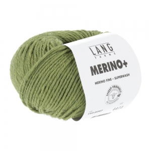 Lang Yarns Merino+ - Pelote de 50 gr - Coloris 0297 Olive Clair Mélangé