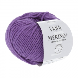 Lang Yarns Merino+ - Pelote de 50 gr - Coloris 0346 Lilas Moyen