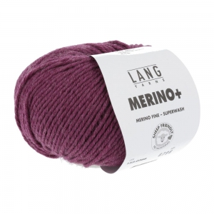 Lang Yarns Merino+ - Pelote de 50 gr - Coloris 0366 Cyclamen Mélangé