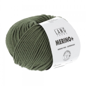 Lang Yarns Merino+ - Pelote de 50 gr - Coloris 0397 Olive Moyen