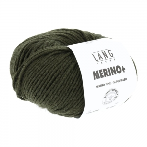 Lang Yarns Merino+ - Pelote de 50 gr - Coloris 0398 Vert Loden