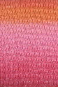 Lang Yarns Merino+ Color - Pelote de 100 gr - Coloris 0208 Rose/Orange/Rouge