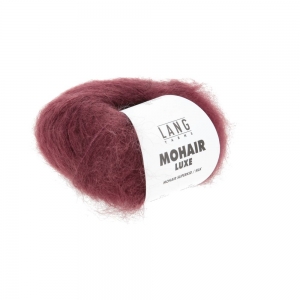 Lang Yarns Mohair Luxe - Pelote de 25 gr - Coloris 0162 Rouge Vin