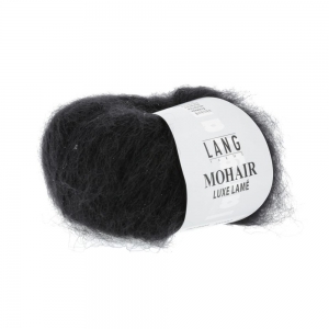 Lang Yarns Mohair Luxe Lamé - Pelote de 25 gr - Coloris 0004 Argent - Noir