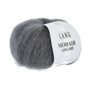 Lang Yarns Mohair Luxe Lamé - Pelote de 25 gr - Coloris 0070 Argent - Anthracite