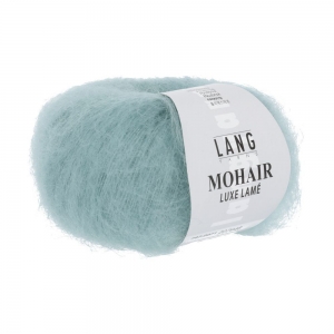 Lang Yarns Mohair Luxe Lamé - Pelote de 25 gr - Coloris 0071 Argent - Menthe