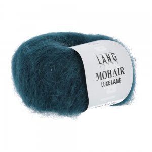 Lang Yarns Mohair Luxe Lamé - Pelote de 25 gr - Coloris 0088 Argent - Pétrole