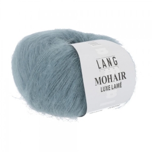 Lang Yarns Mohair Luxe Lamé - Pelote de 25 gr - Coloris 0174 Argent - Aqua