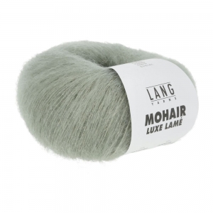 Lang Yarns Mohair Luxe Lamé - Pelote de 25 gr - Coloris 0192 Argent - Vert Réséda