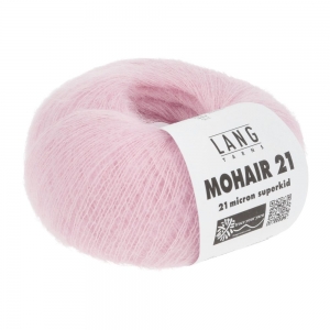 Lang Yarns Mohair 21 - Pelote de 25 gr - Coloris 0009 Rose Bébé