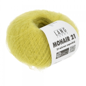 Lang Yarns Mohair 21 - Pelote de 25 gr - Coloris 0014 Jaune Soleil