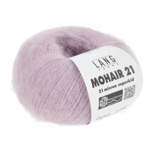 Lang Yarns Mohair 21 - Pelote de 25 gr - Coloris 0019 Rose