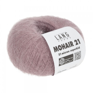 Lang Yarns Mohair 21 - Pelote de 25 gr - Coloris 0048 Vieux Rose