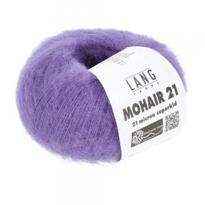 Lang Yarns Mohair 21 - Pelote de 25 gr - Coloris 0146 Lilas Foncé