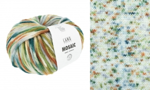 Lang Yarns Mosaic - Pelote de 100 gr - Coloris 0005 Vert/Marron/Pétrole/Gris