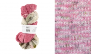 Lang Yarns Muse - Echeveau de 100 gr - Coloris 0007 Pink Imprimé