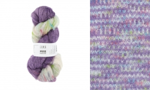 Lang Yarns Muse - Echeveau de 100 gr - Coloris 0010 Violet Imprimé