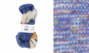 Lang Yarns Muse - Echeveau de 100 gr - Coloris 0011 Bleu Imprimé