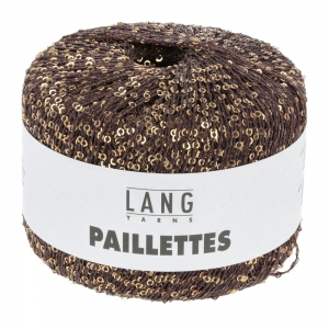 Lang Yarns Paillettes - Pelote de 25 gr - Coloris 0068 Marron/Or