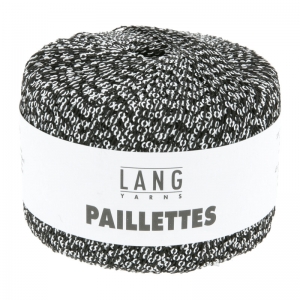 Lang Yarns Paillettes - Pelote de 25 gr - Coloris 0204 Noir/Blanc
