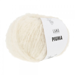 Lang Yarns Piuma - Pelote de 50 gr - Coloris 0001 Blanc