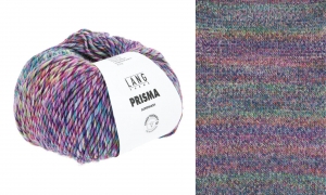Lang Yarns Prisma - Pelote de 100 gr - Coloris 0002 Violet Foncé/Pétrole/Orange