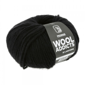 WoolAddicts by Lang Yarns Promise - Pelote de 100 gr - Coloris 0004 Black