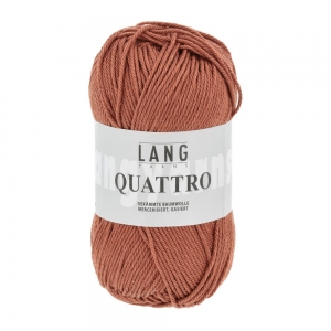 Lang Yarns Quattro - Pelote de 50 gr - Coloris 0015 Orange Sanguine