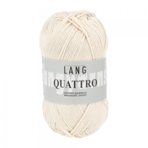 Lang Yarns Quattro - Pelote de 50 gr - Coloris 0094 Écru